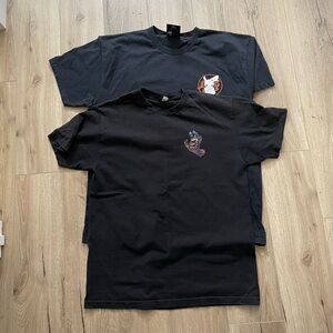 Bundle lot pair two Santa Cruz skateboards x Pokémon tees L XL 100% cotton